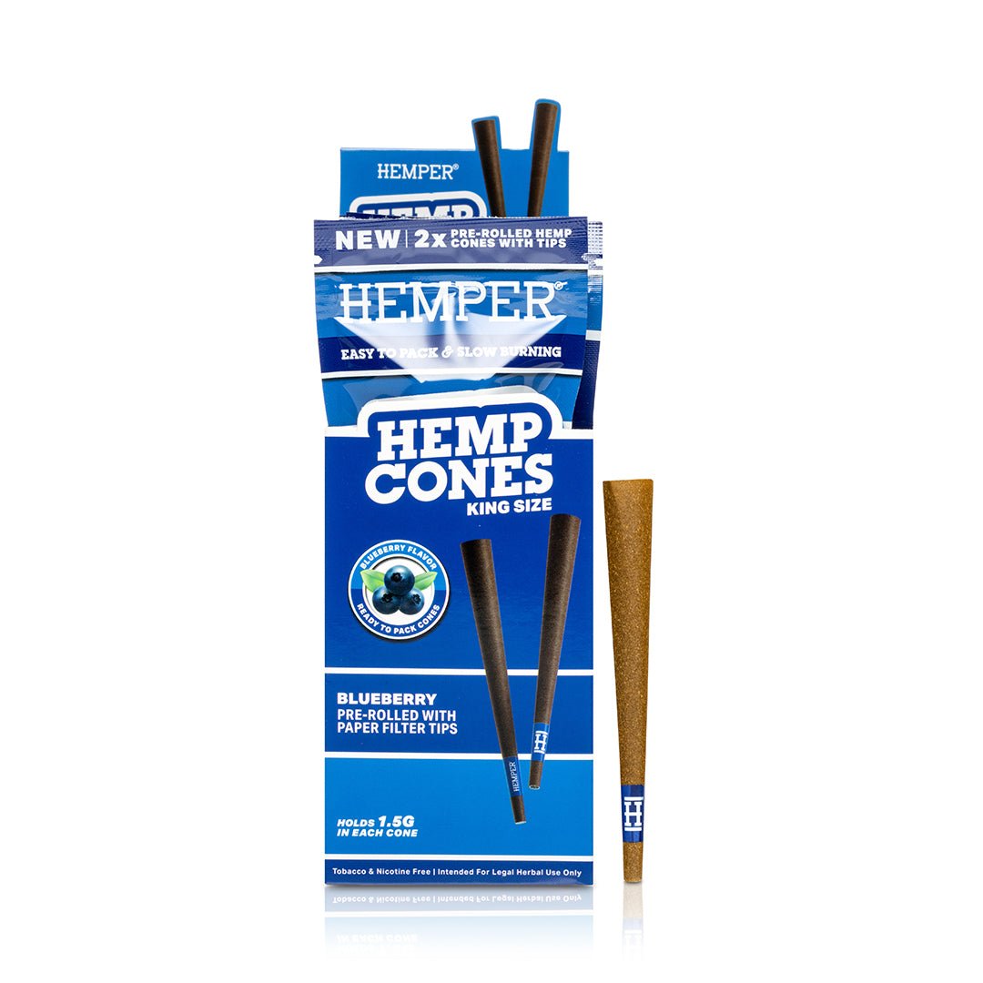 Pre-Rolled King Size Paper Tip Hemp Cones | 2pk -