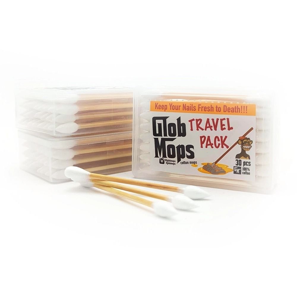 Glob Mops Dual Tip Cotton Swabs Travel Pack - 30pc - HEMPER -
