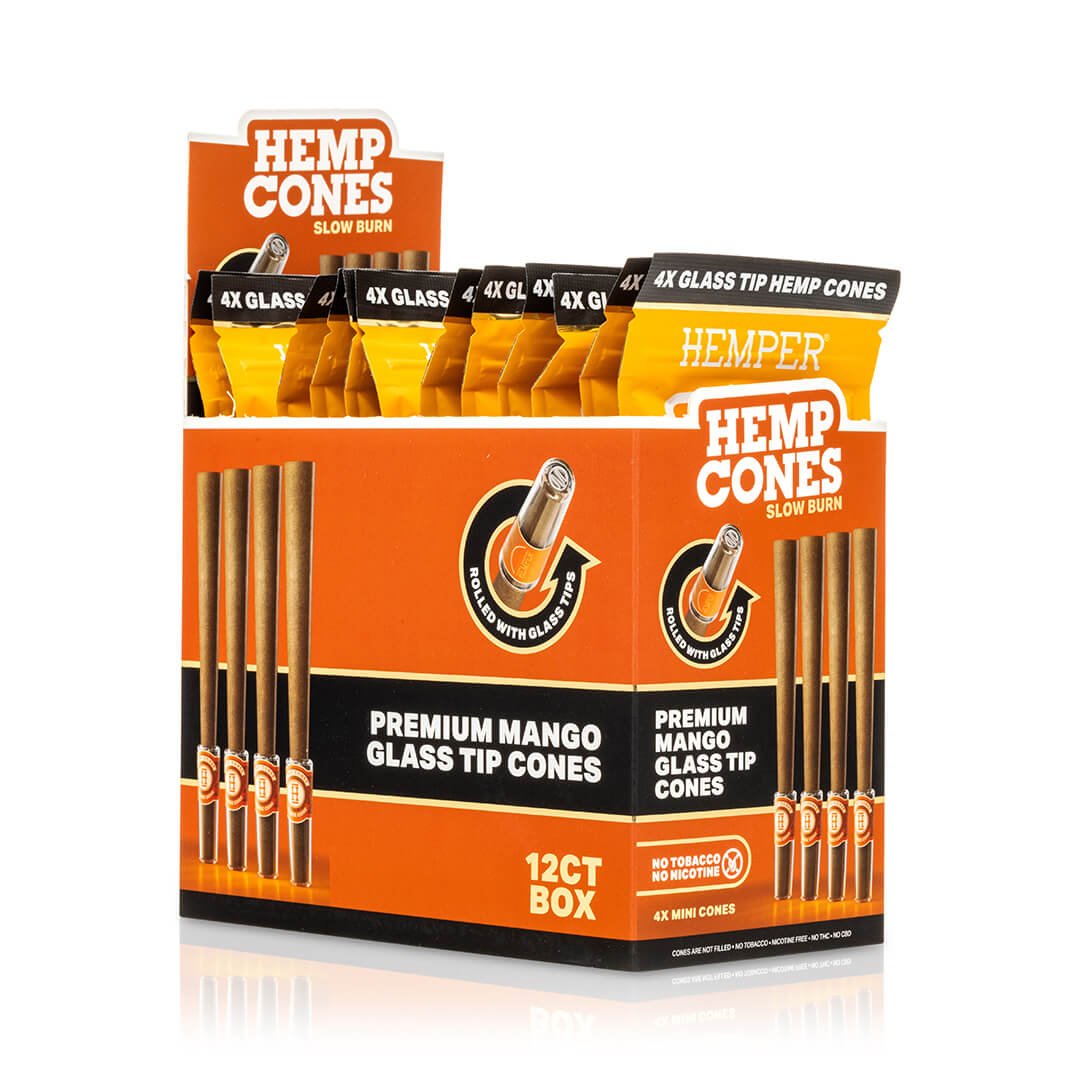 Mini Size Pre - Rolled Hemp Cones - HEMPER -