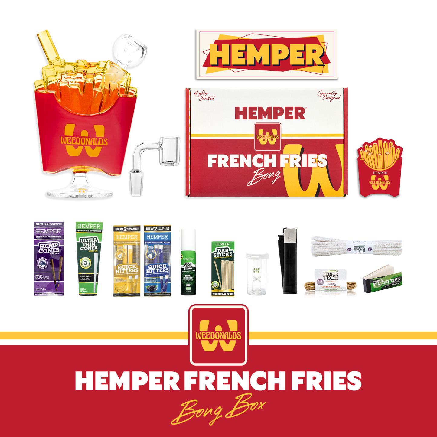 Weedonald's French Fry Bong Box -