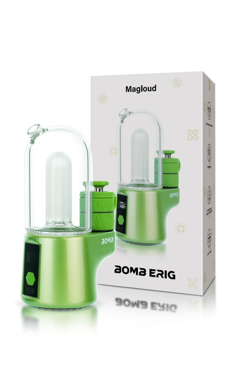 Bomb E - Rig Sykloud Portable Electric Dab Rig - Lime - HEMPER -