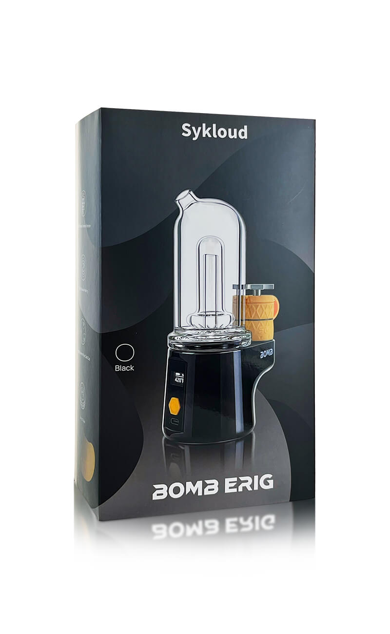 Bomb E - Rig Sykloud Portable Electric Dab Rig - Black Edition - HEMPER -