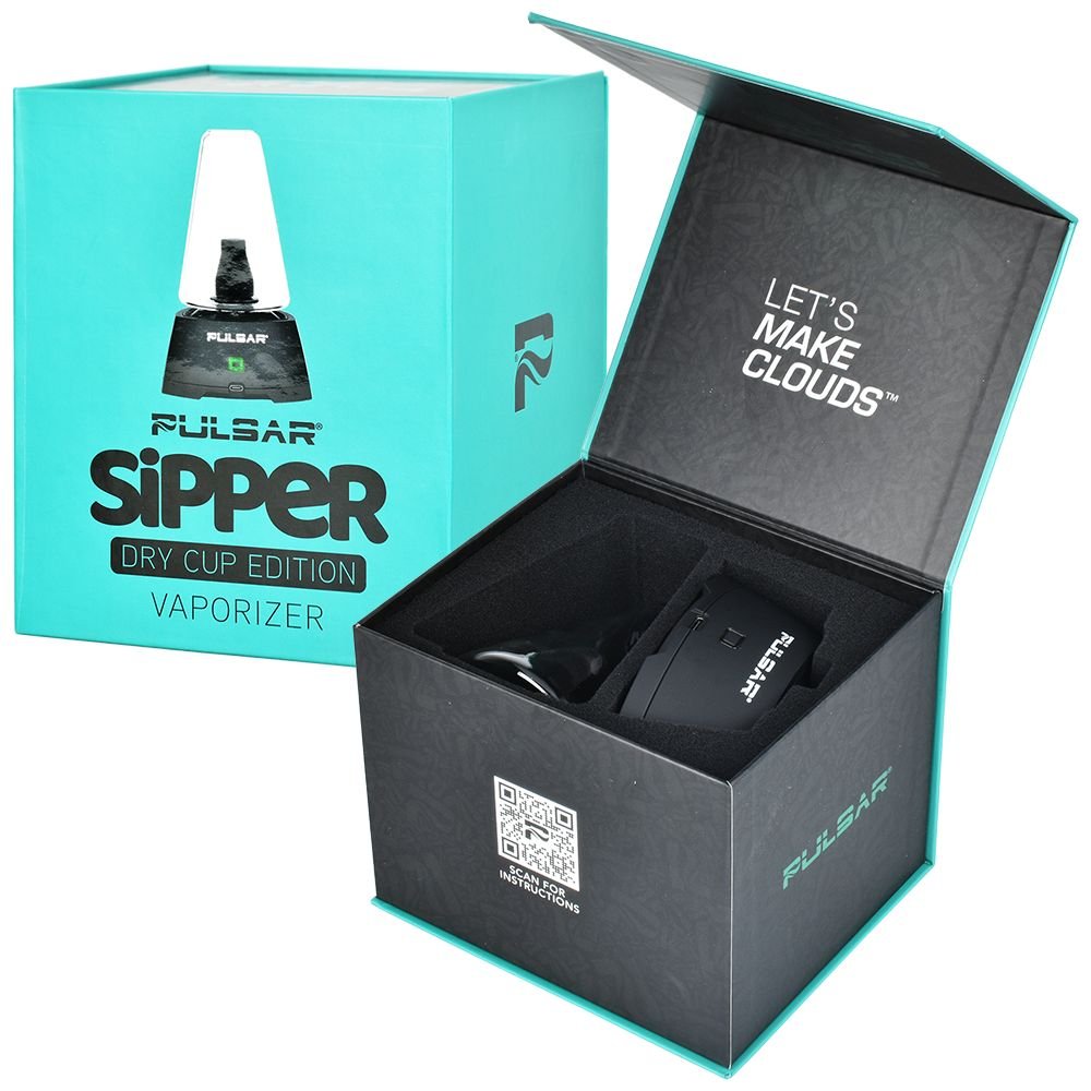 Pulsar Sipper Dual Use Concentrate or 510 Cartridge w/ Dry Cup - 1500mAh / Black - HEMPER -