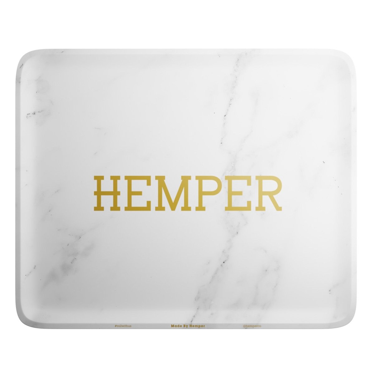 Luxe Marble White Rolling Tray - HEMPER -