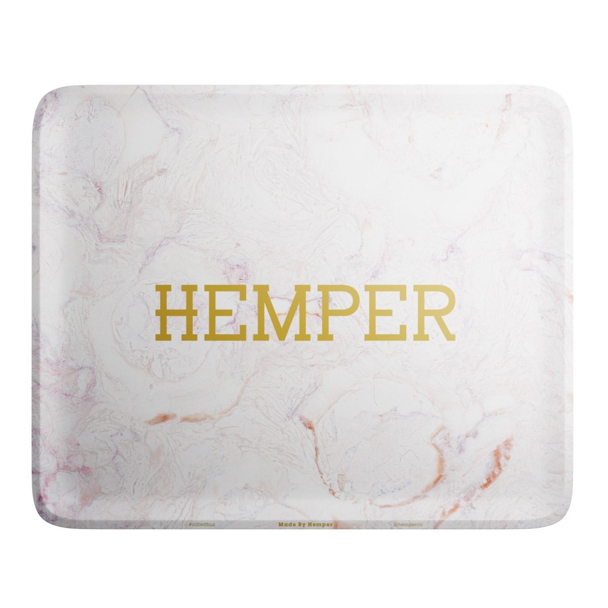 Luxe Marble Pink/White Rolling Tray - HEMPER -