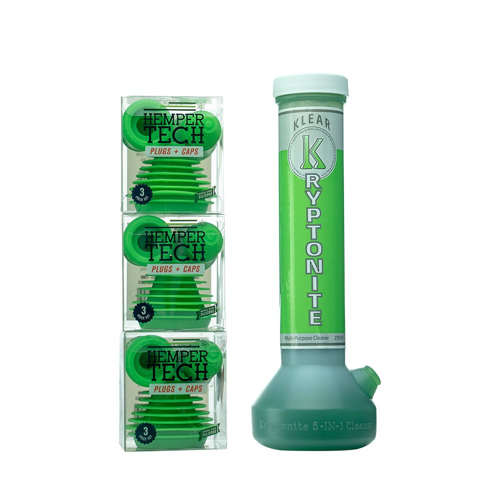 HEMPER Tech Cleaning Plugs + Caps Kryptonite Bundle -