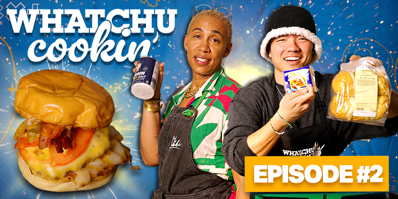 Whatchu Cookin’? Episode 02 – Burger Night with Jerry Chu & Chef Nikki Steward - HEMPER
