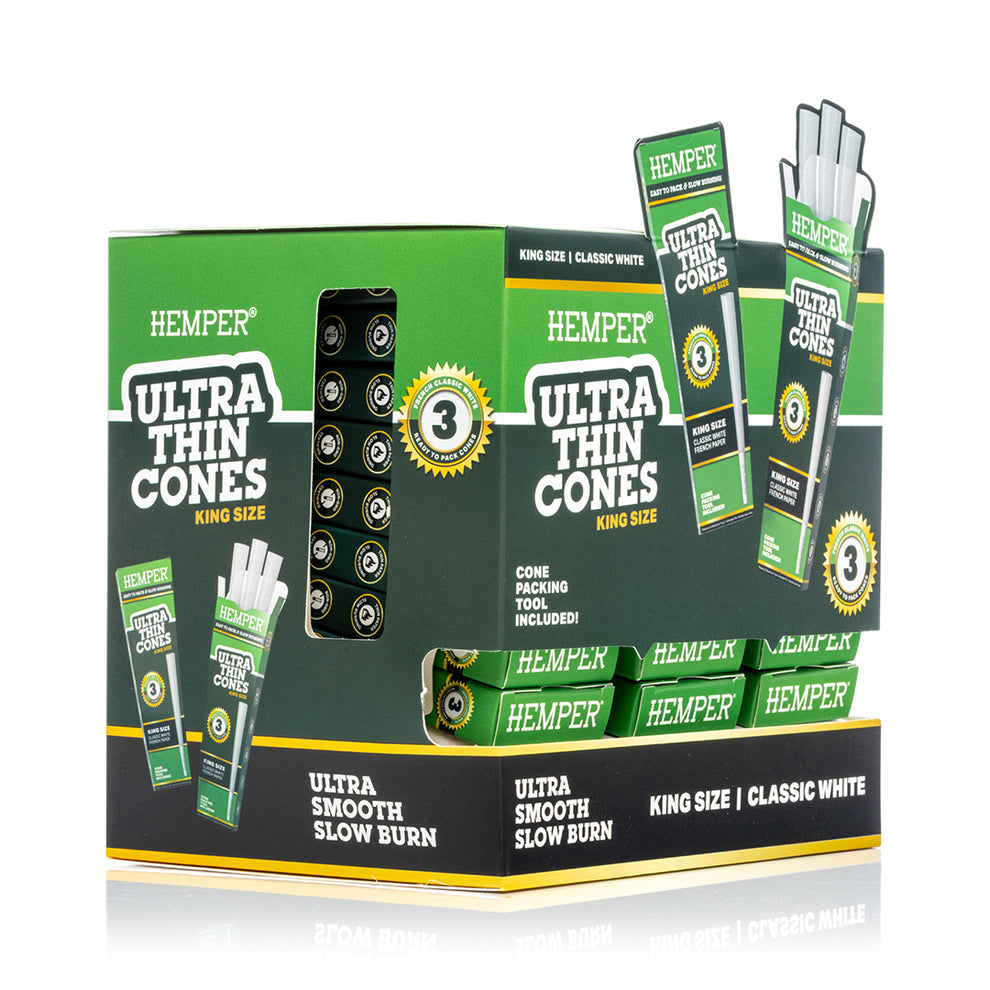 HEMPER King Size Ultra Thin Cones Display - 7
