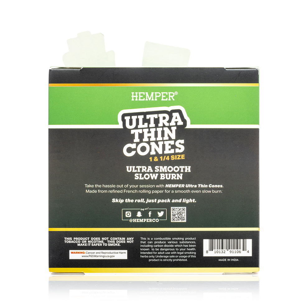 HEMPER 1 1/4 Size Ultra Thin Cones Display - 9