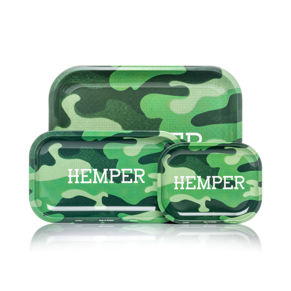 HEMPER Assorted Size Green Camo Rolling Tray - 2