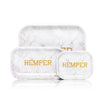 HEMPER Assorted Size Pink and White Marble Rolling Tray