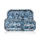 HEMPER Assorted Size Blue and Black Marble Rolling Tray