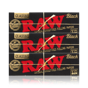RAW - Black 1 1/4 Papers