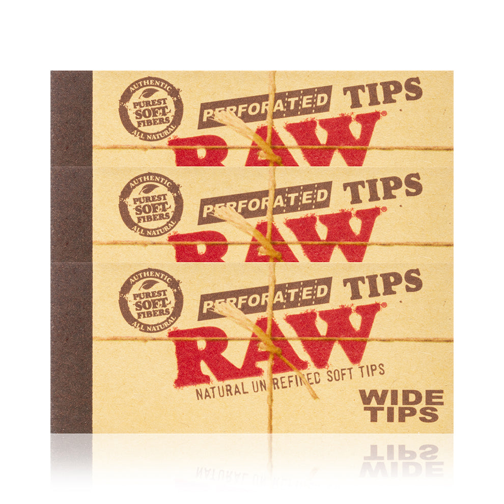 RAW - Wide Perforated Filter Tips Booklet 50ct - 2