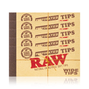 RAW - Wide Perforated Filter Tips Booklet 50ct