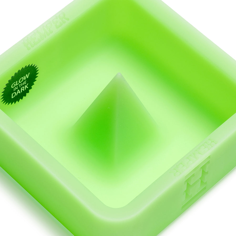 HEMPER Neon Green Silicone Debowling Ashtray - 11