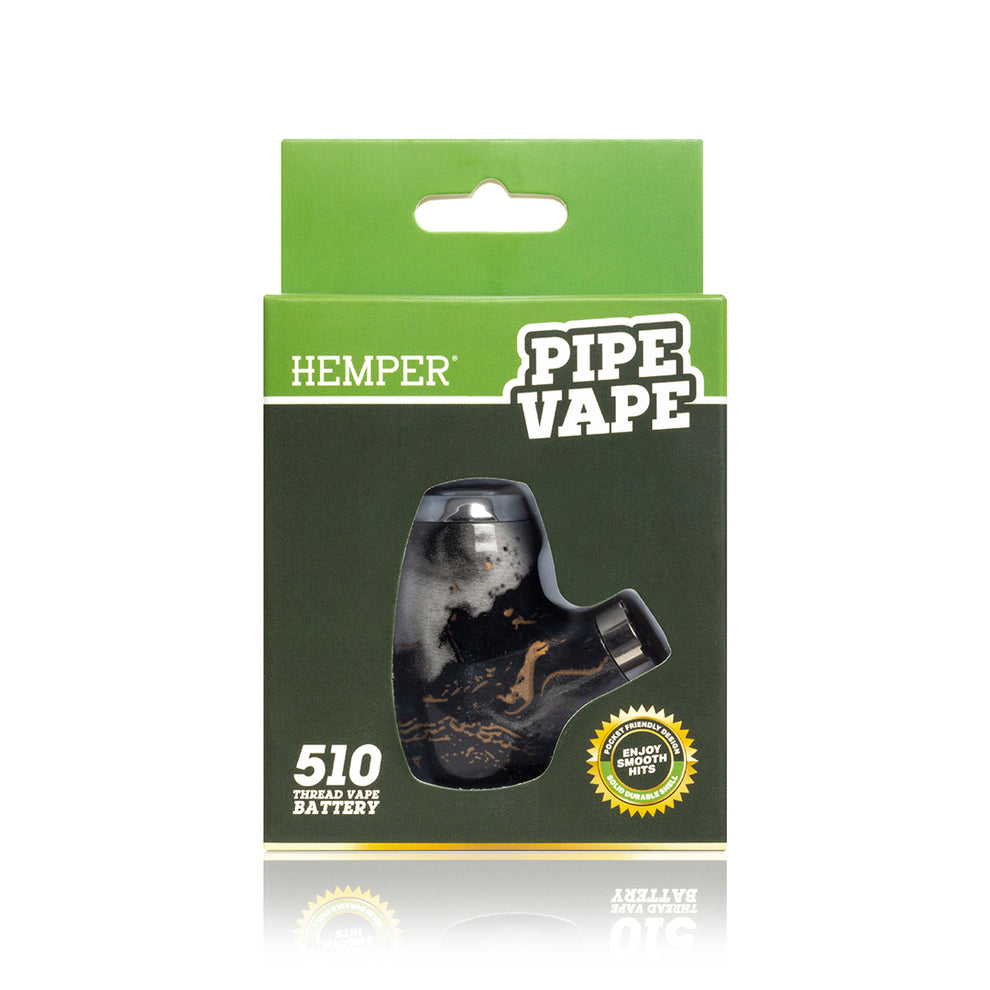 HEMPER Black and Gold Pipe Vape Battery - 12