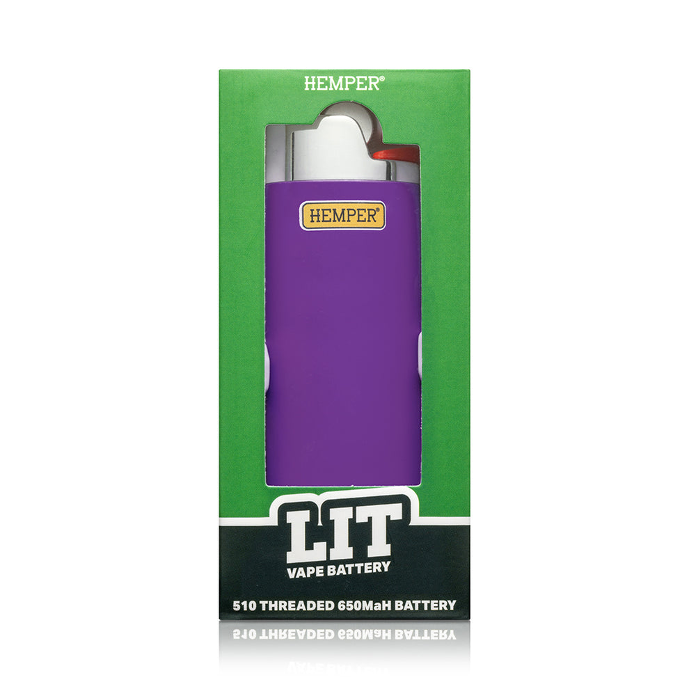 HEMPER Lit 510 Thread Vape Battery - Purple - 21