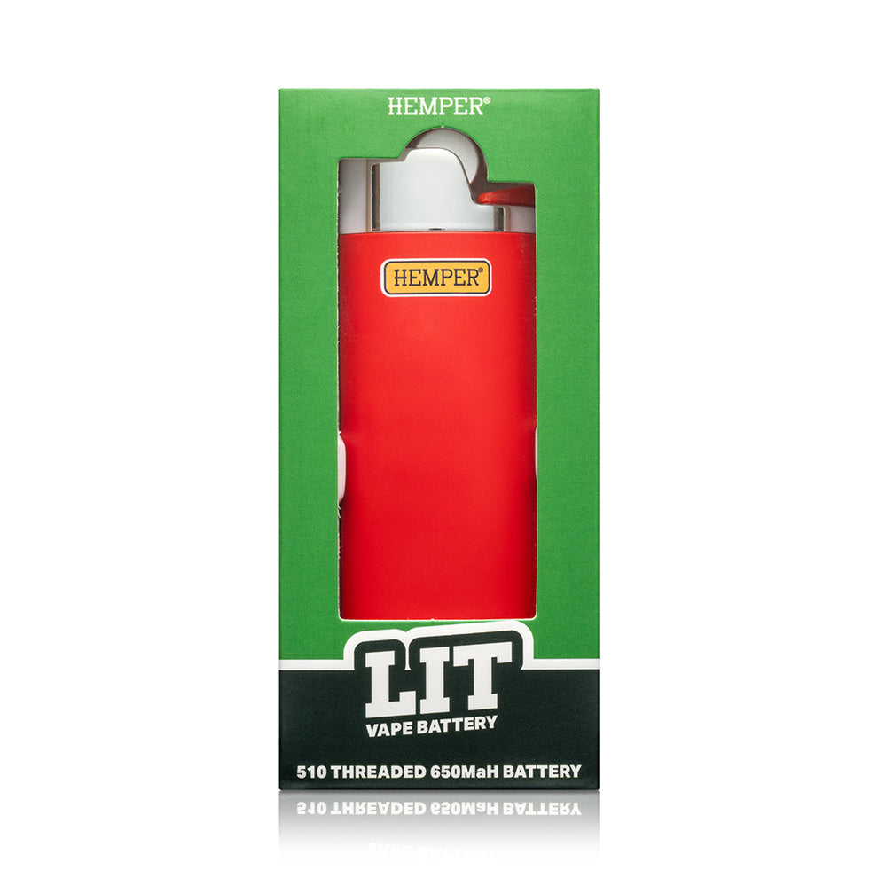 HEMPER Lit 510 Thread Vape Battery - Red - 9