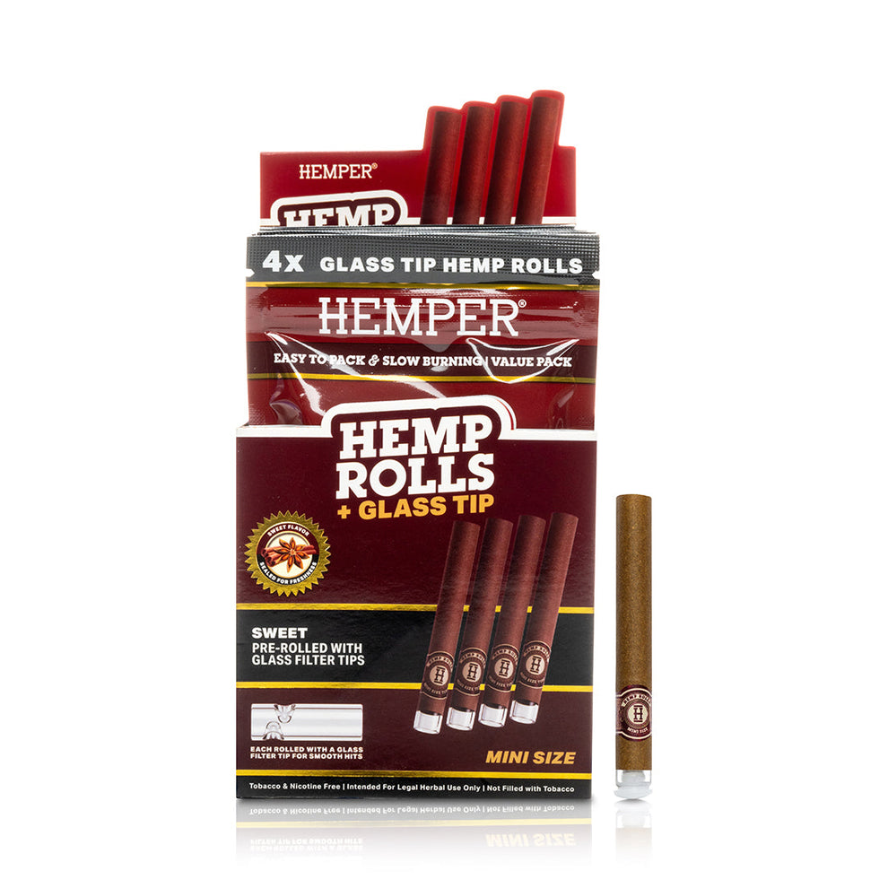 HEMPER Mini Hemp Rolls + Glass Tips - Sweet Flavor - 2