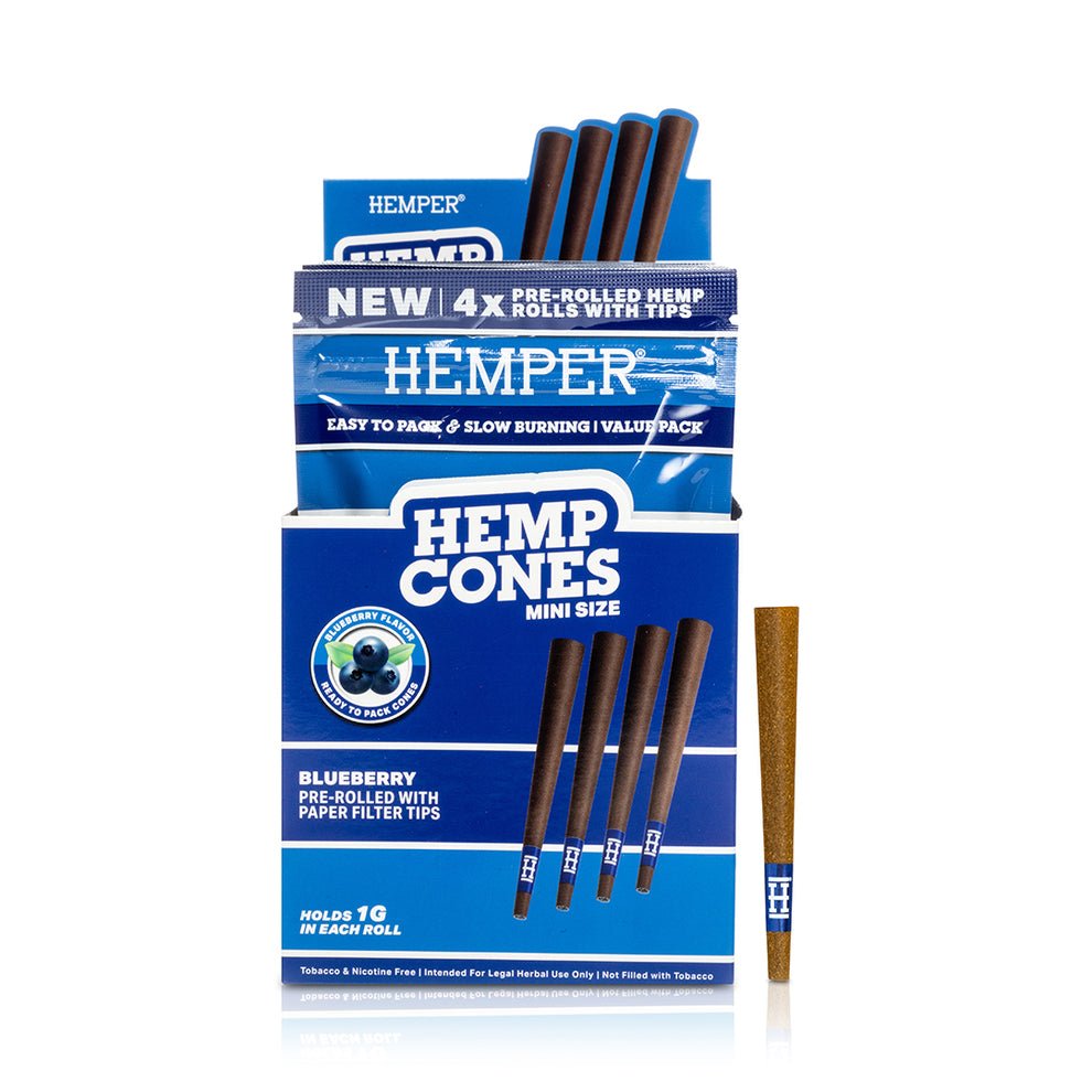 HEMPER Mini Hemp Cones - Blueberry Flavor - 3