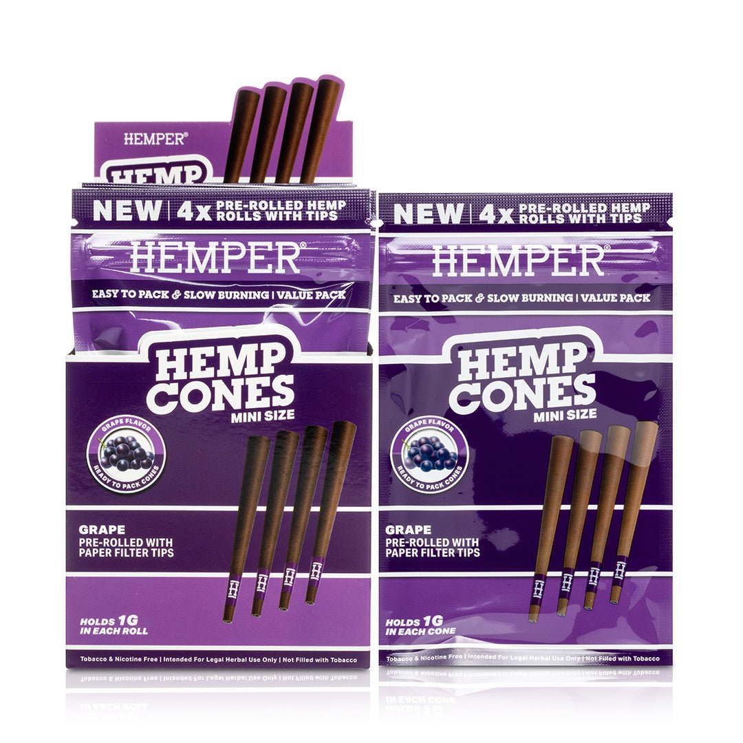 Mini Size Pre - Rolled Hemp Cones - HEMPER - 