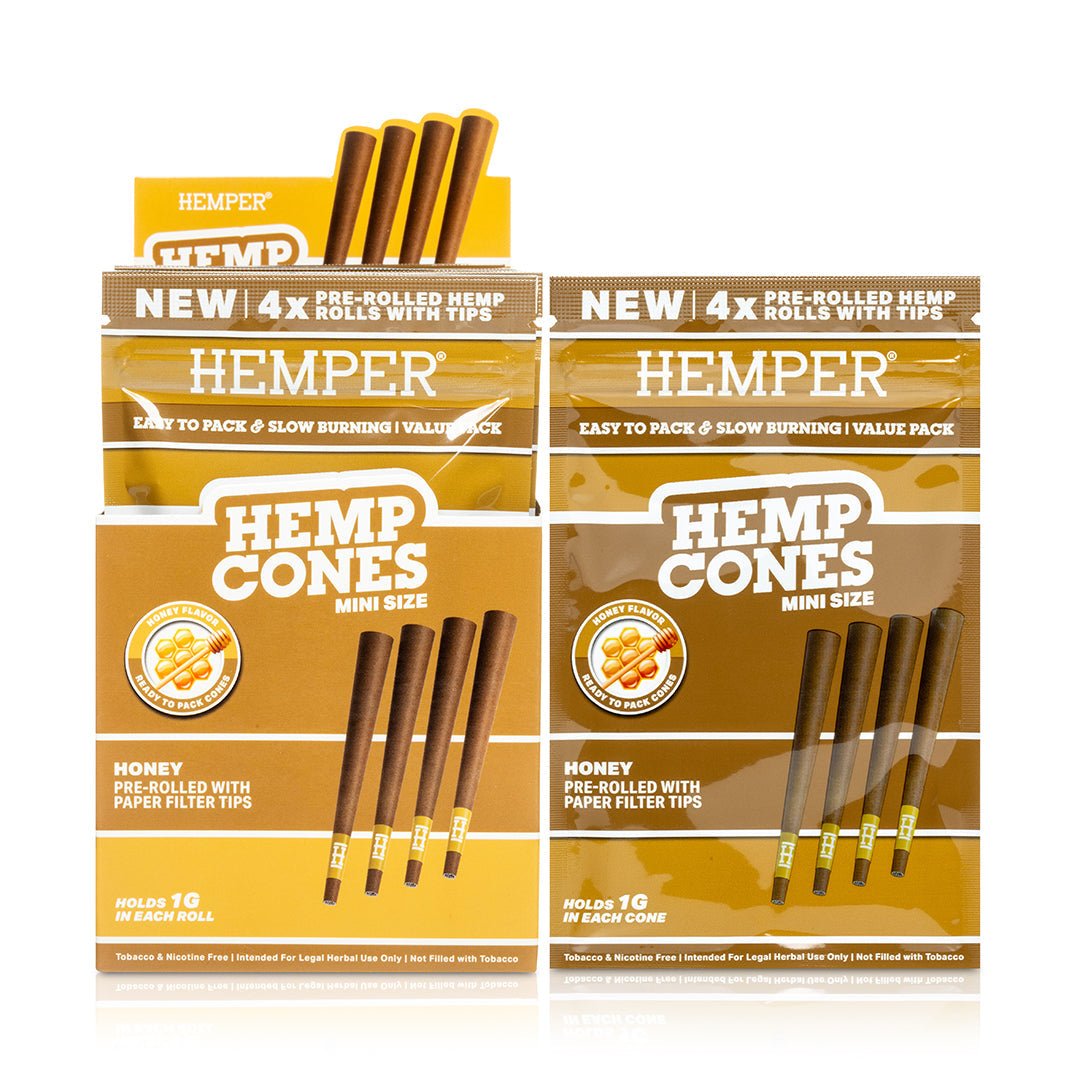 Mini Size Pre - Rolled Hemp Cones - HEMPER - 