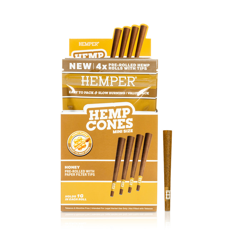 HEMPER Mini Hemp Cones - Honey Flavor - 4