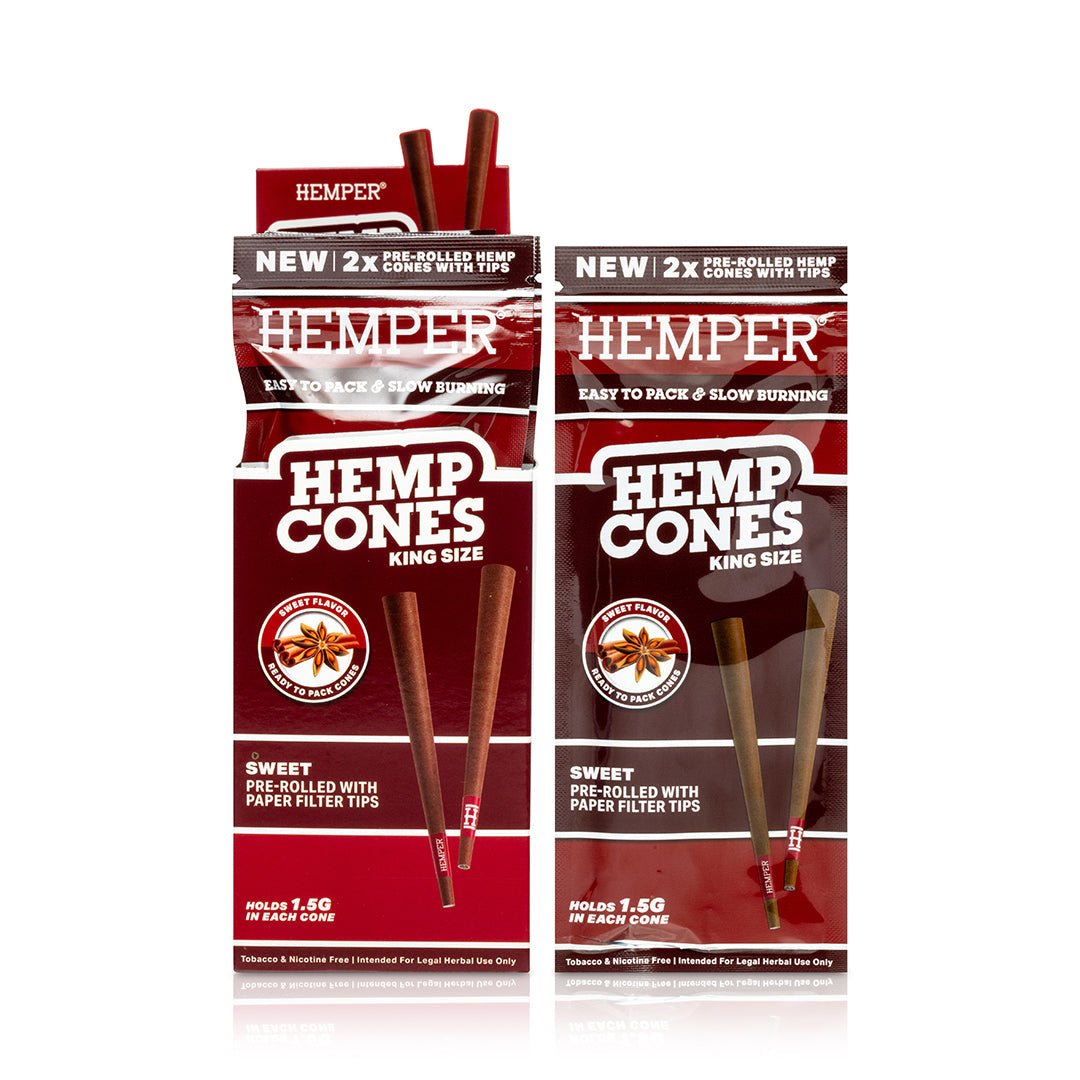King Size Pre - Rolled Hemp Cones - HEMPER - 