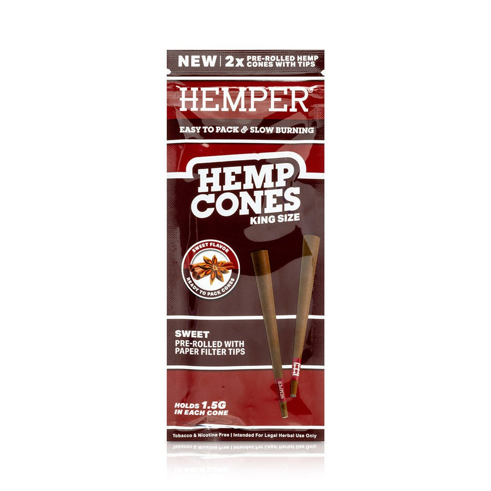 King Size Pre - Rolled Hemp Cones - HEMPER - 8