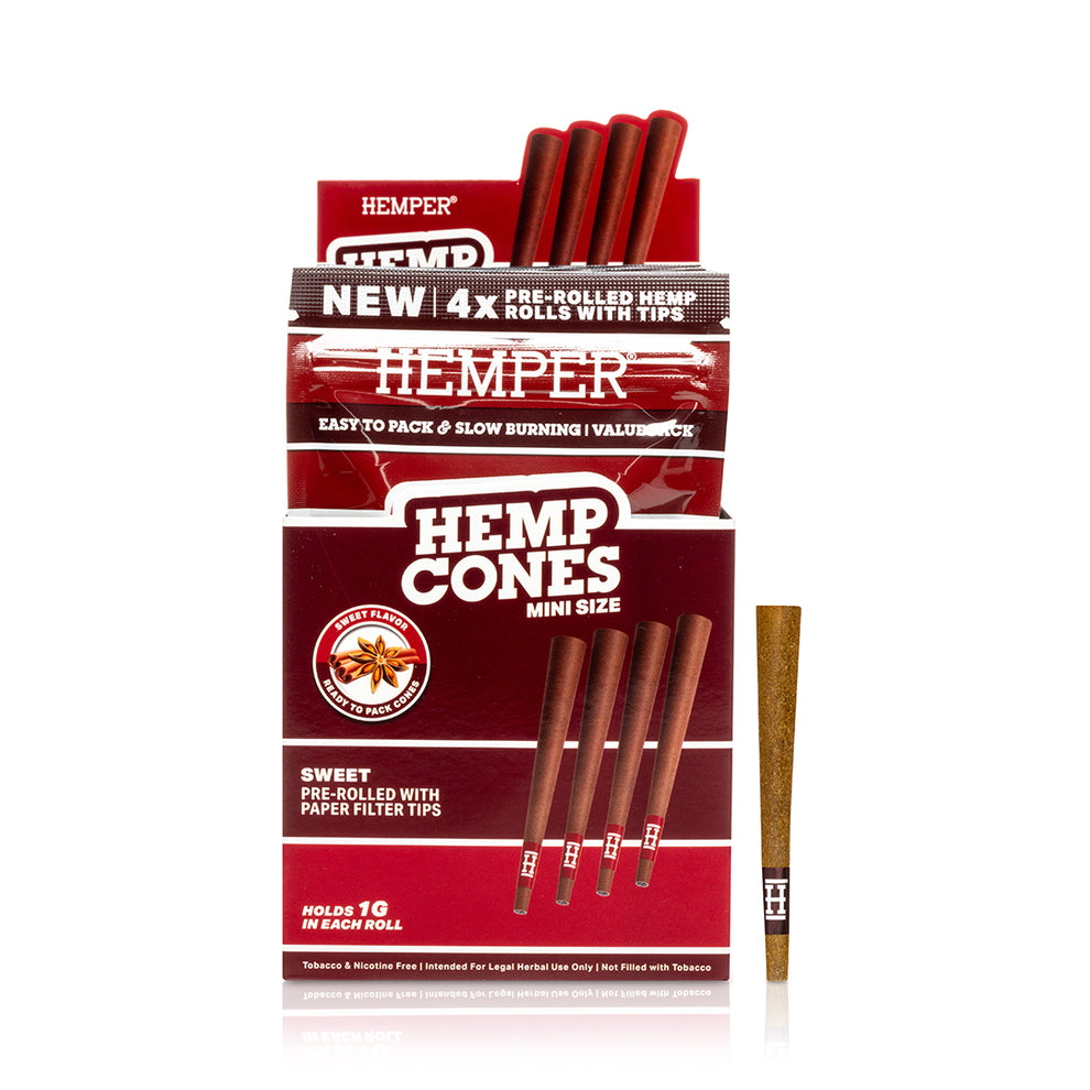 HEMPER Mini Hemp Cones - Sweet Flavor - 6