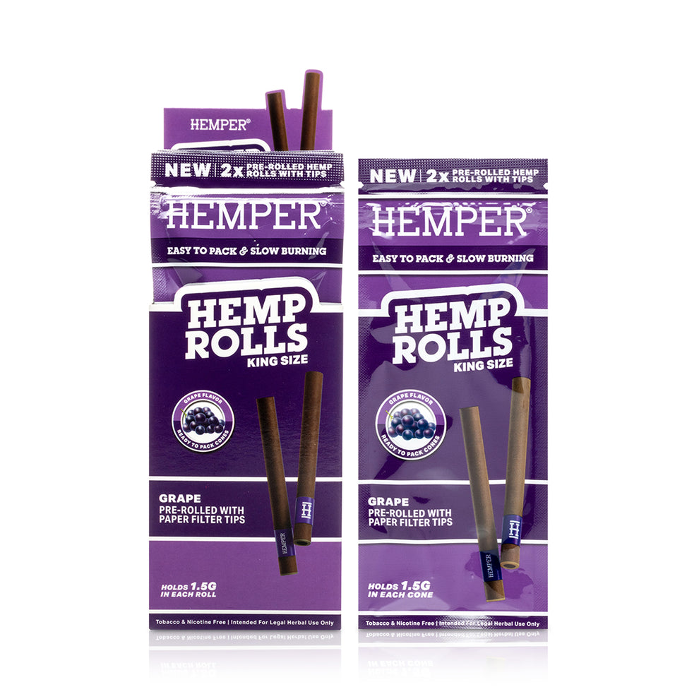 HEMPER King Size Grape Flavored Hemp Rolls - 3