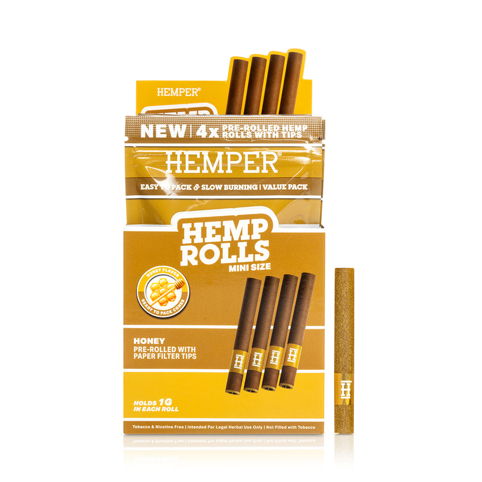 HEMPER Mini Hemp Rolls - Honey Flavor - 4