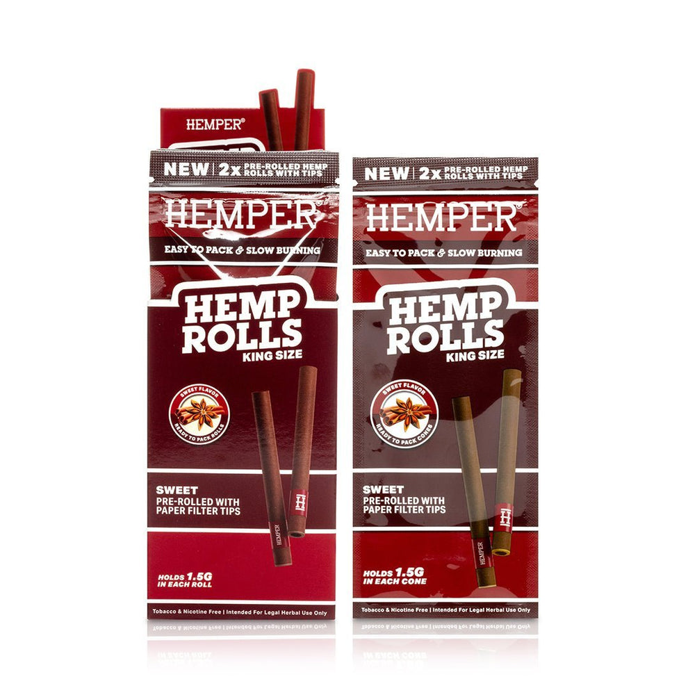 King Size Paper Tipped Hemp Rolls (2 Pack) - HEMPER - 11