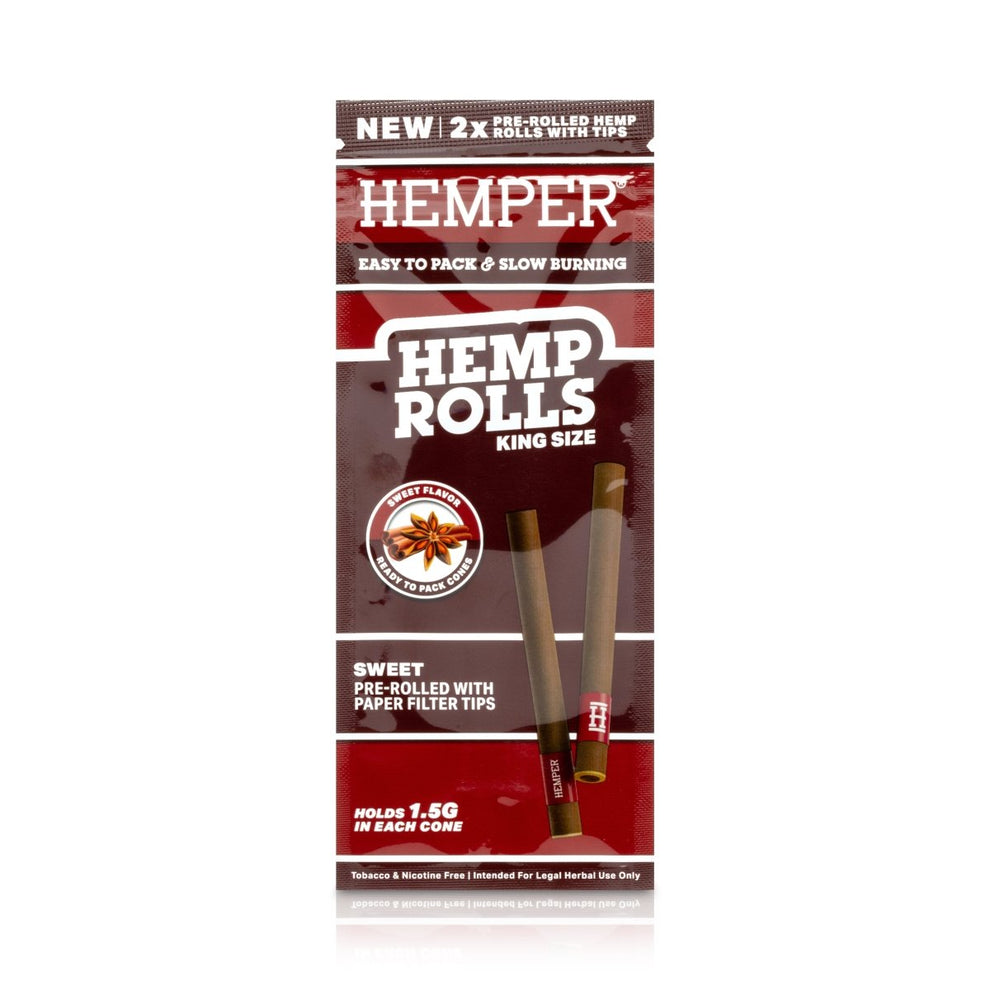King Size Pre - Rolled Hemp Rolls - HEMPER - 10