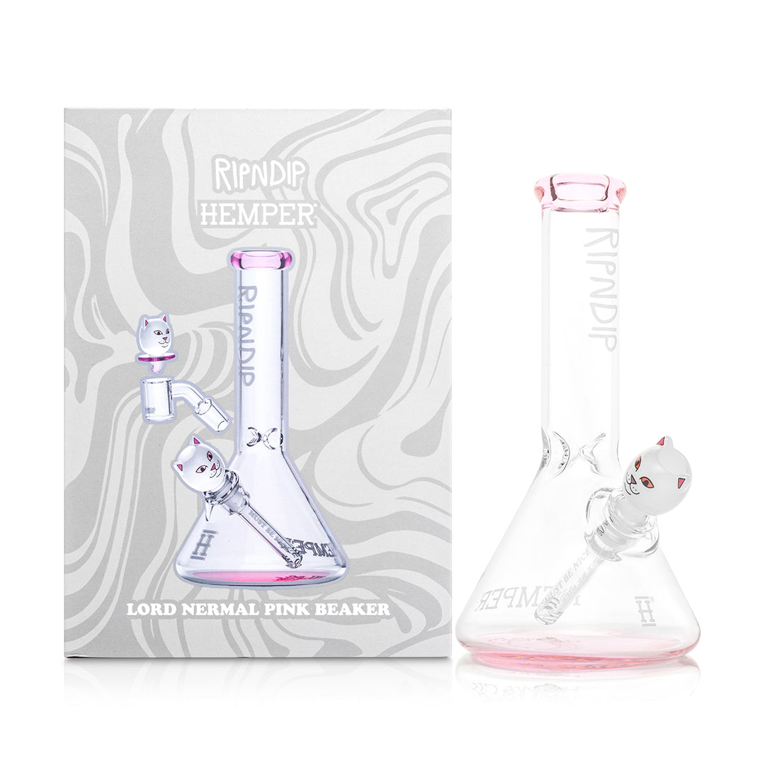 RIPNDIP Lord Nermal Pink Beaker Bong Kit | HEMPER