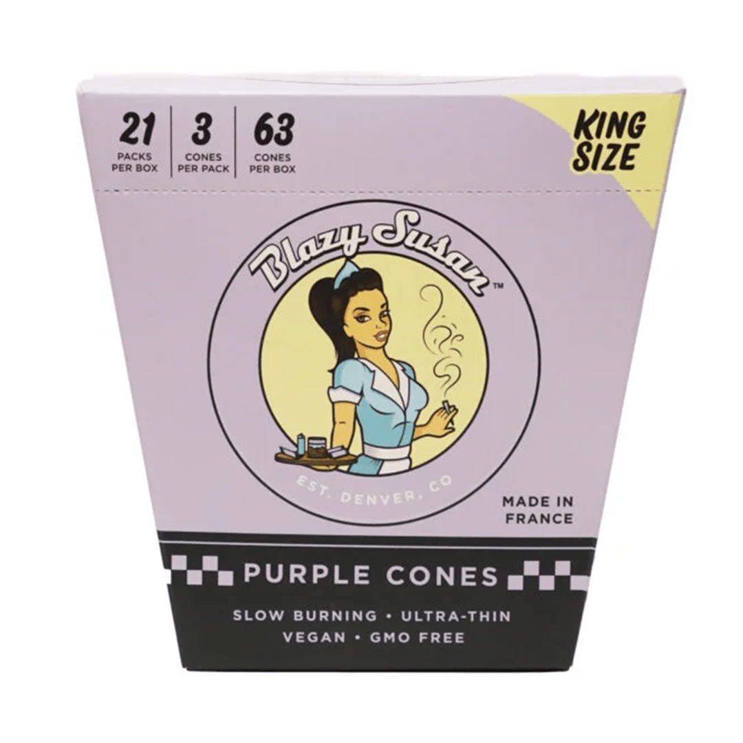 Blazy Susan Purple Paper Cones - HEMPER - 