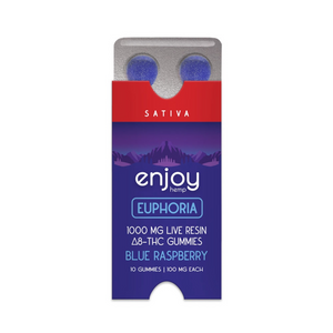 Enjoy Hemp - Live Resin Blue Raspberry "Euphoria" Delta 8 Gummies | 1000MG