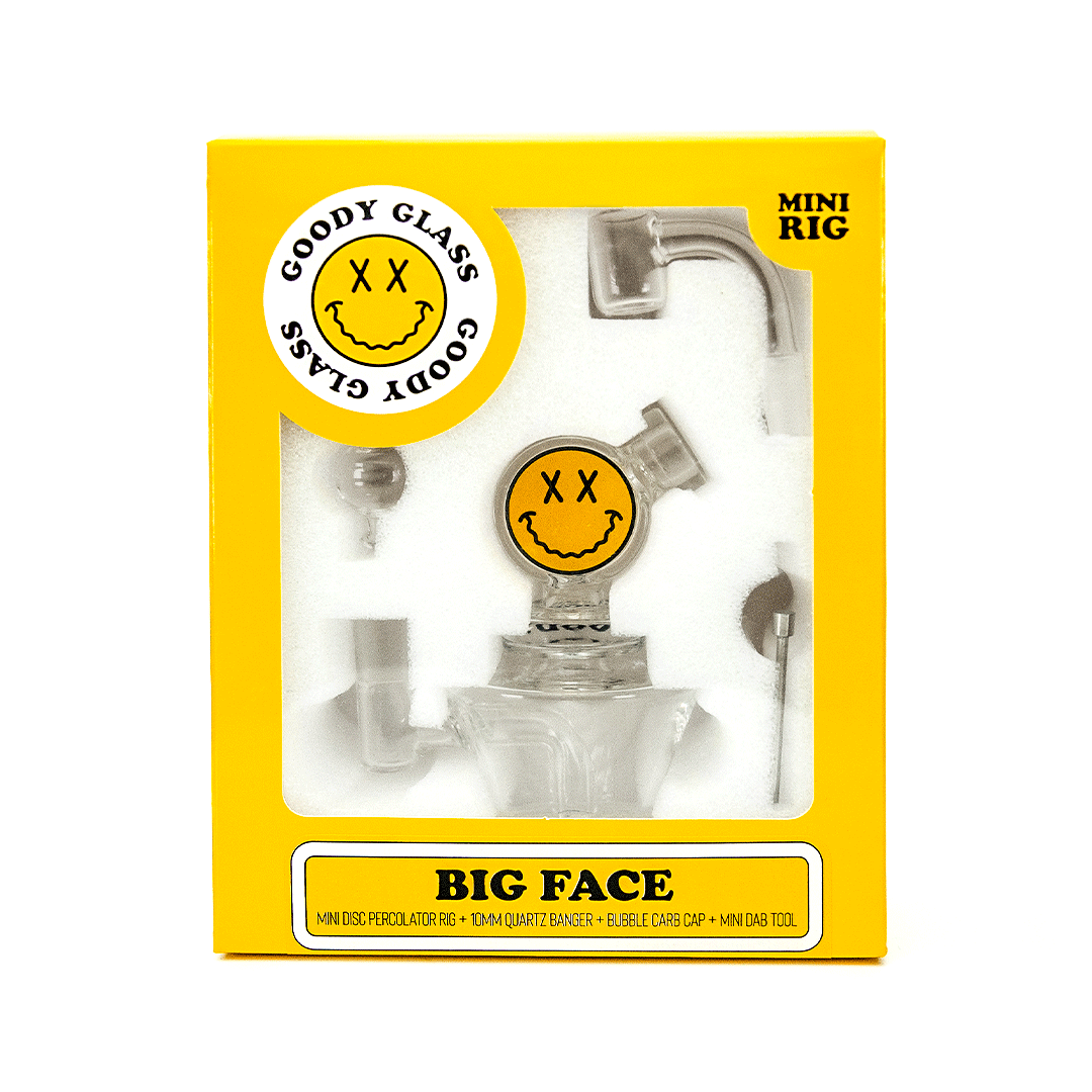 Goody Glass - Big Face Mini Dab Rig 4-Piece Kit - HEMPER - 