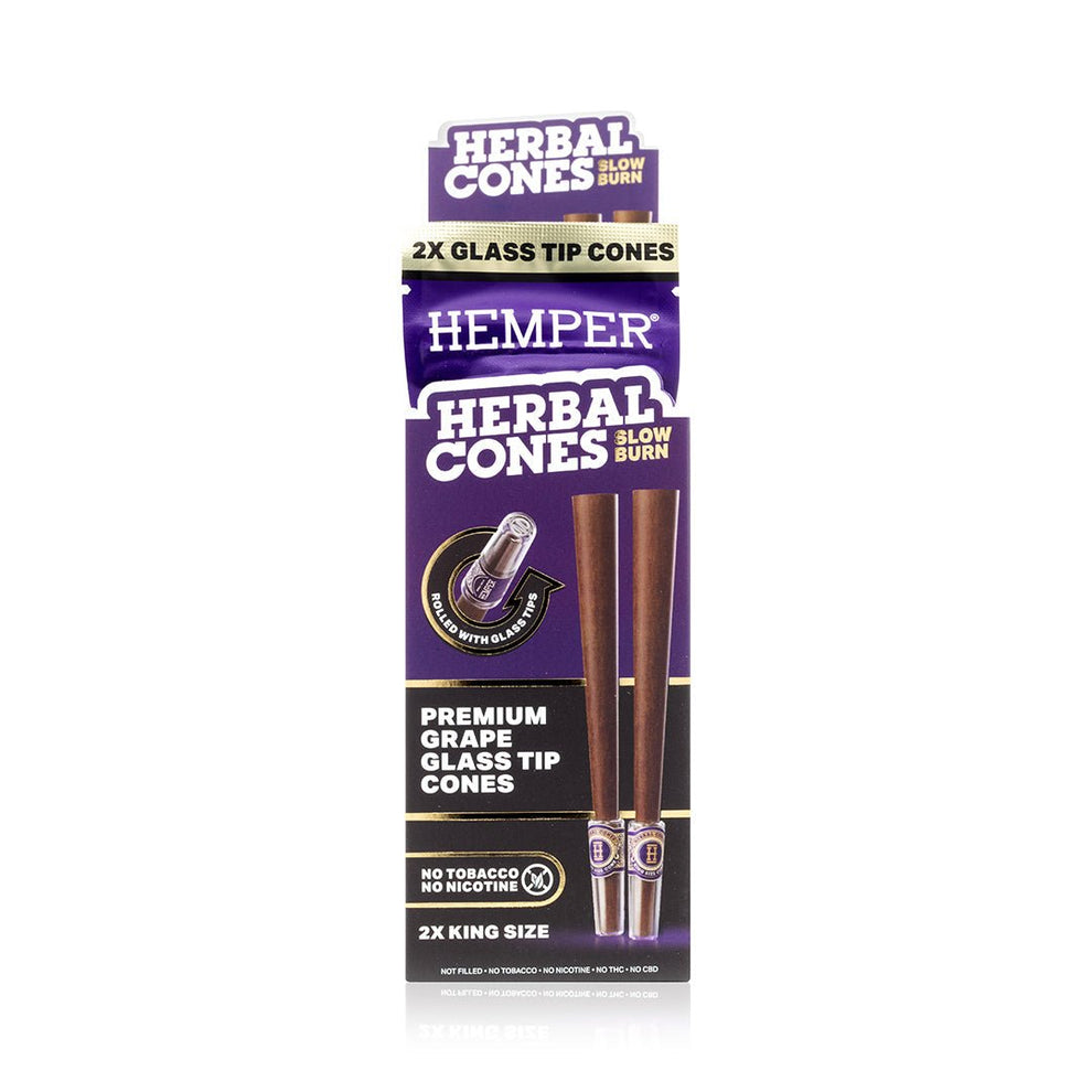 King Size Glass Tipped Herbal Cones - HEMPER - 11