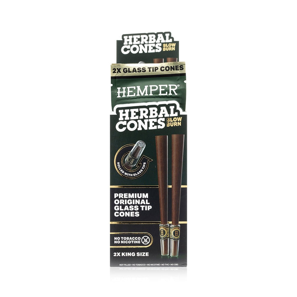 King Size Glass Tipped Herbal Cones - HEMPER - 10