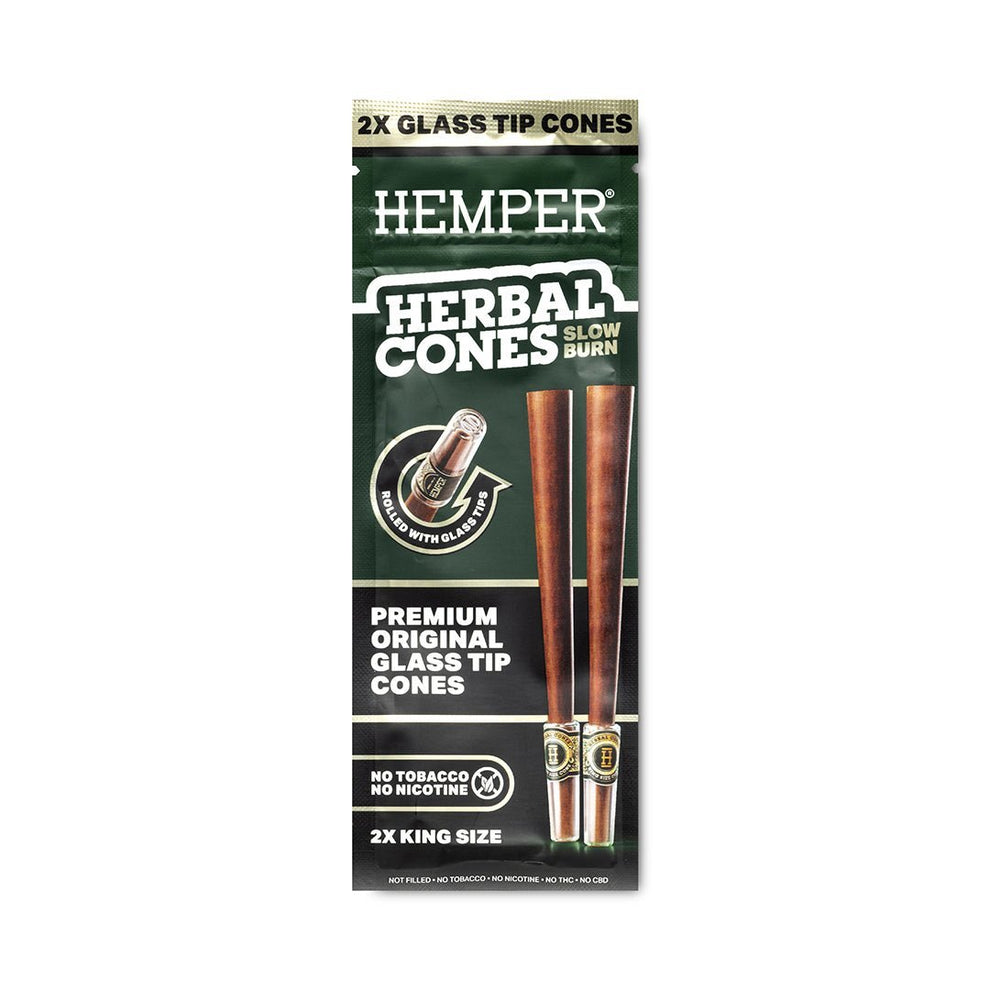 King Size Glass Tipped Herbal Cones - HEMPER - 1