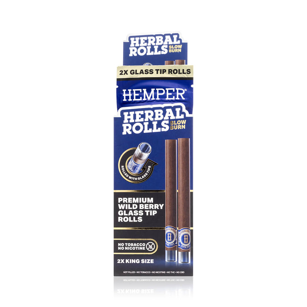 King Size Glass Tipped Herbal Rolls - HEMPER - 13