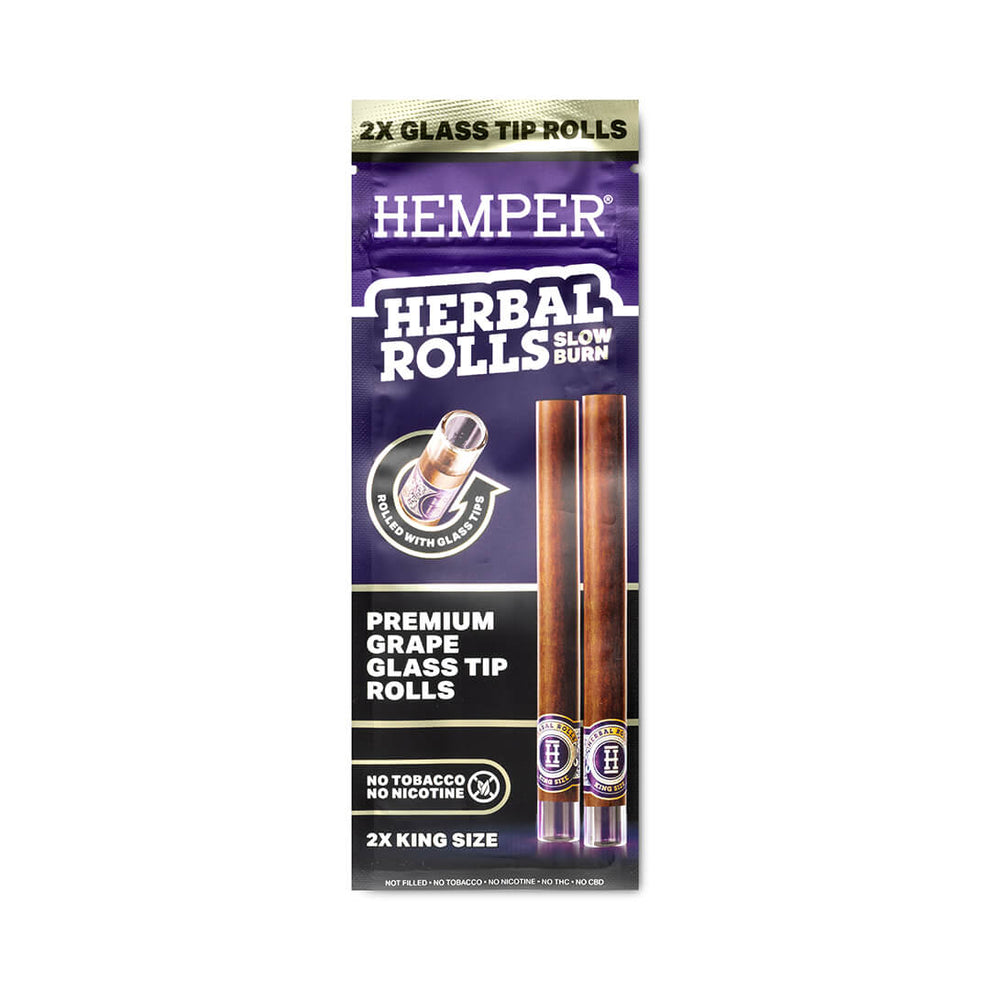 King Size Glass Tipped Herbal Rolls - HEMPER - 8
