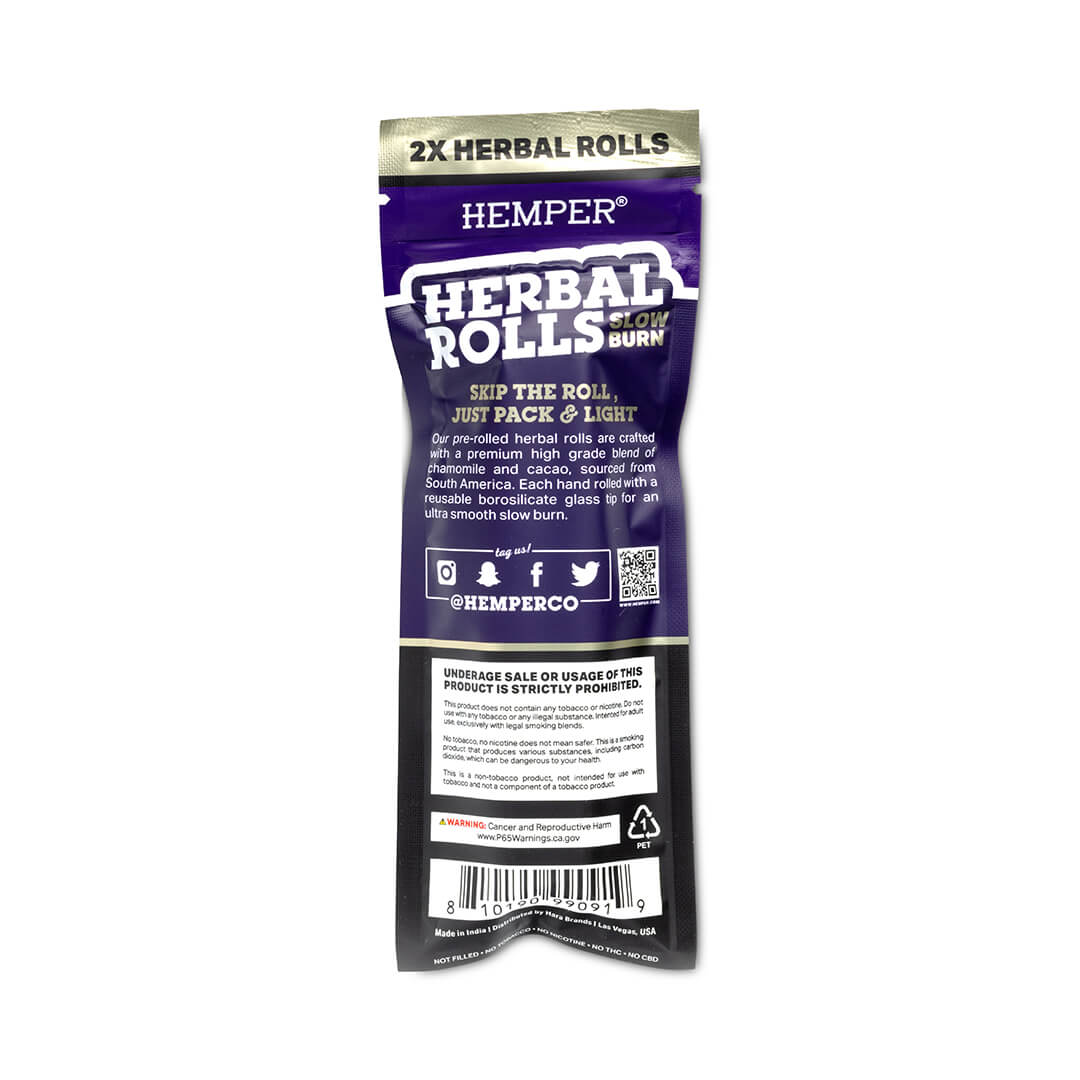 HEMPER King Size Grape Herbal Cones with Glass Tip - 