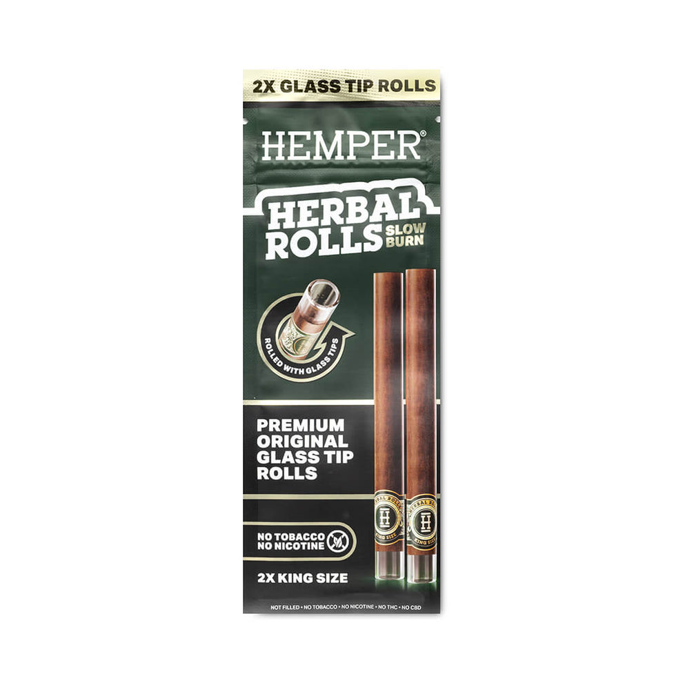 King Size Glass Tipped Herbal Rolls - HEMPER - 1