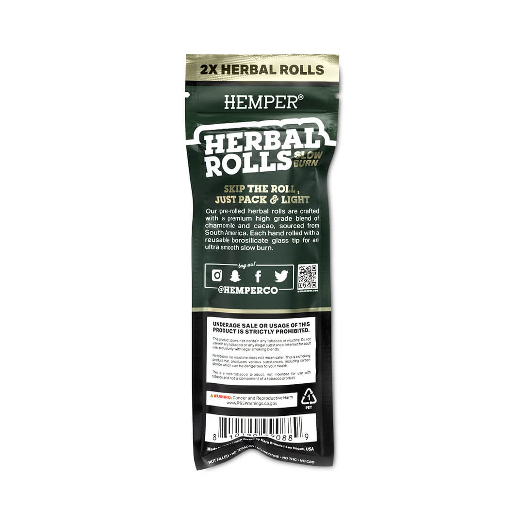 King Size Glass Tipped Herbal Rolls - HEMPER - 
