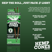 King Size Paper Tipped Hemp Cones (2 Pack) - HEMPER