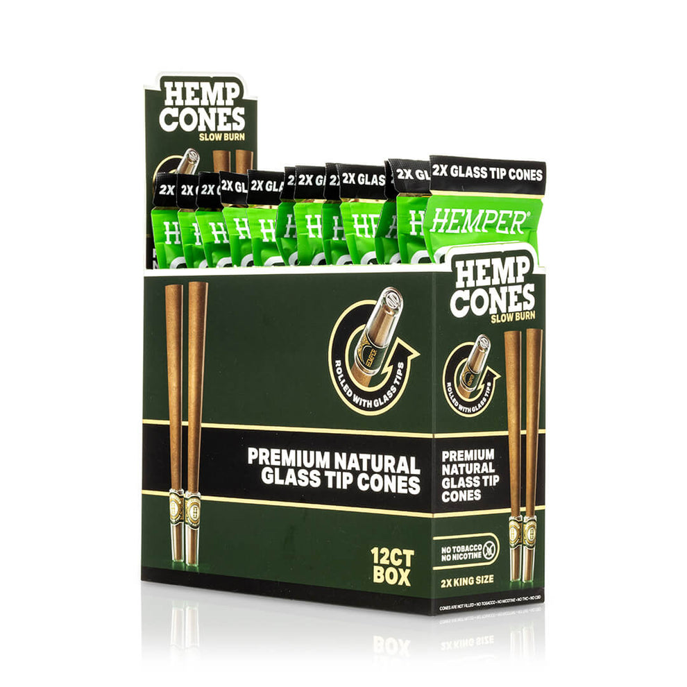 King Size Pre - Rolled Hemp Cones - HEMPER - 24