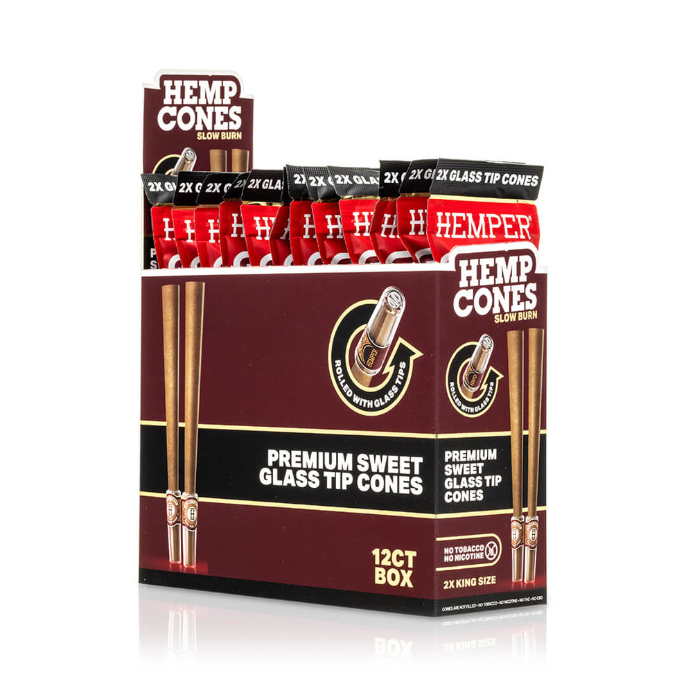 King Size Pre - Rolled Hemp Cones - HEMPER - 25